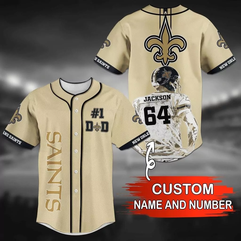 New Orleans Saints NFL Baseball Modern 3d Baseball Shirt