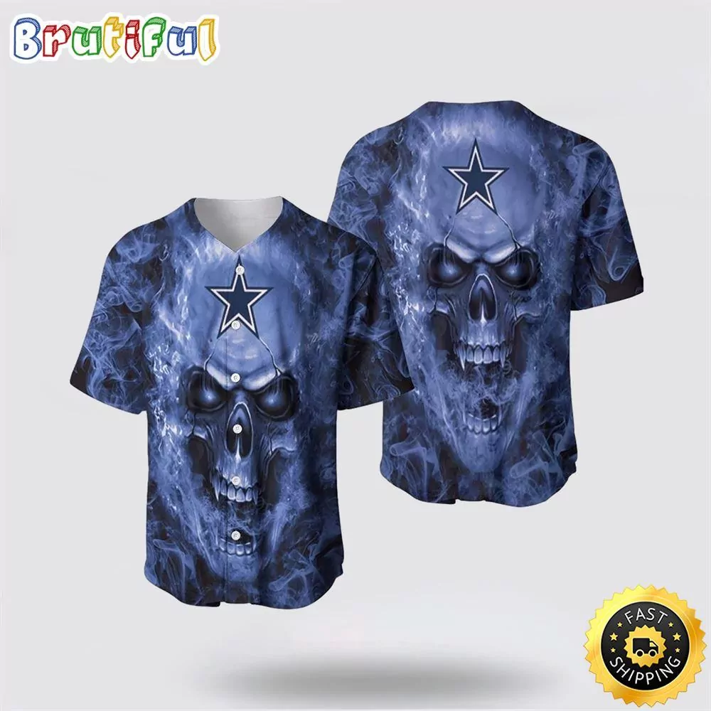 NFL Dallas Cowboys Baseball Skull Unleash Your Team Spirit With Trendy Designs 3d Baseball Shirt