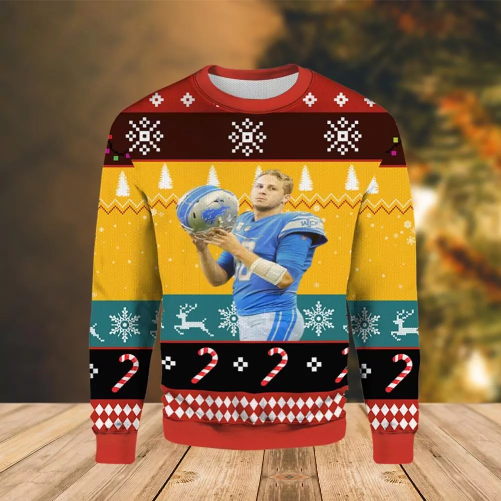 Nfl Detroit Lions Jared Goff Christmas Limited 3d ugly sweatshirt