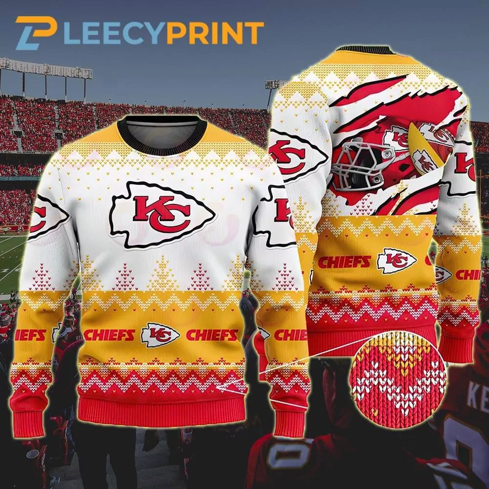 NFL Kansas City Chiefs & Grinch Collab Ultimate Christmas 3d ugly sweatshirt