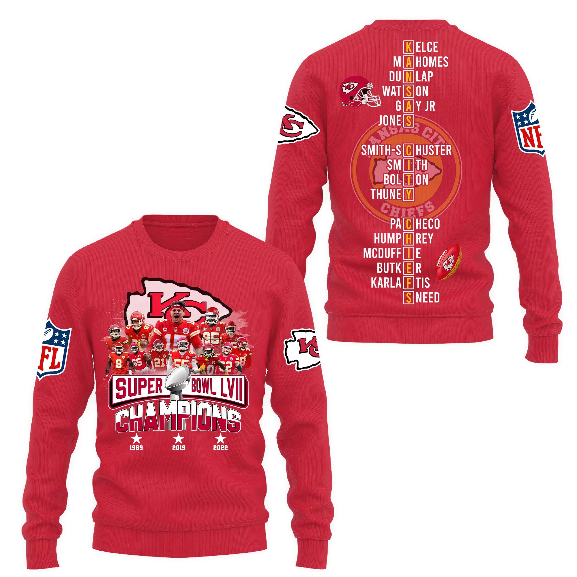NFL Kansas City Chiefs Limited Edition 03710 3d sweatshirt