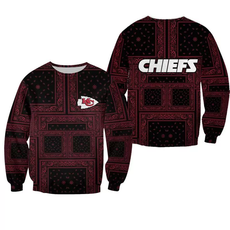NFL Kansas City Chiefs Limited Edition Bandana Skull 11810 3d sweatshirt