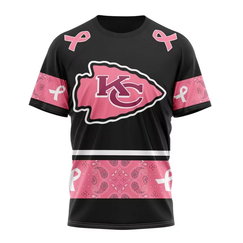 Nfl Kansas City Chiefs Pink Breast Cancer s 3d tshirt