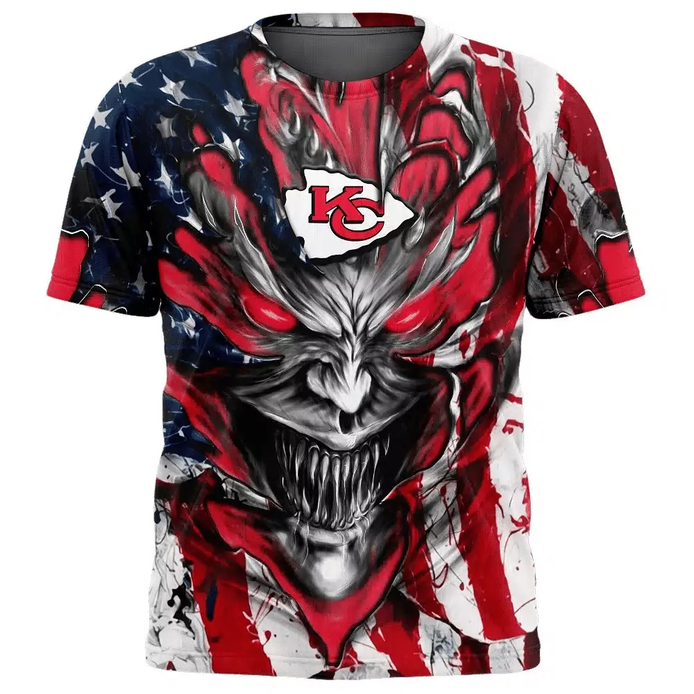 NFL Kansas City Chiefs Red Camo AOP 3d tshirt