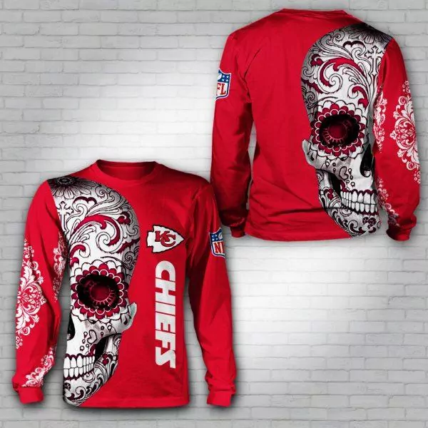 NFL Kansas City Chiefs Skull Limited Edition 01510 3d sweatshirt