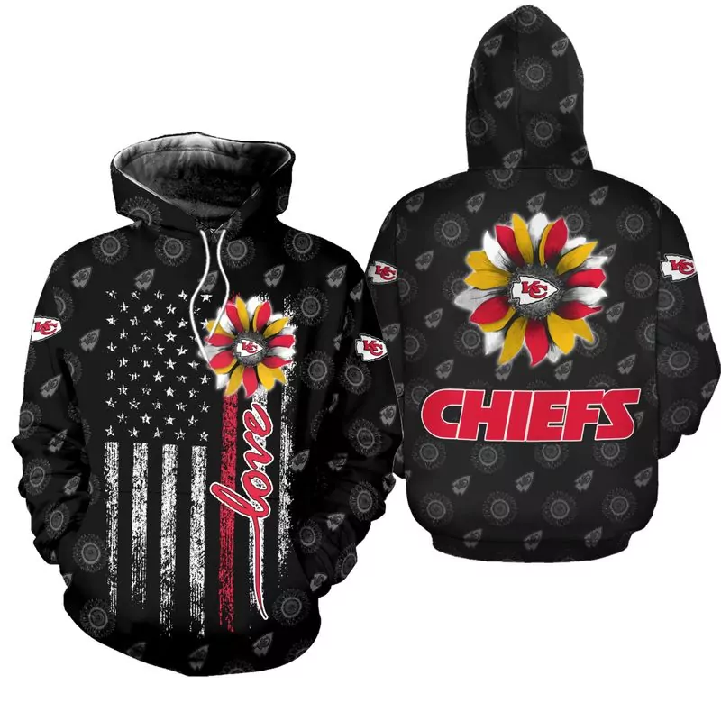 NFL Kansas City Chiefs Sunflower Stripe Pattern Limited Edition Unisex Fleece 34910 3d