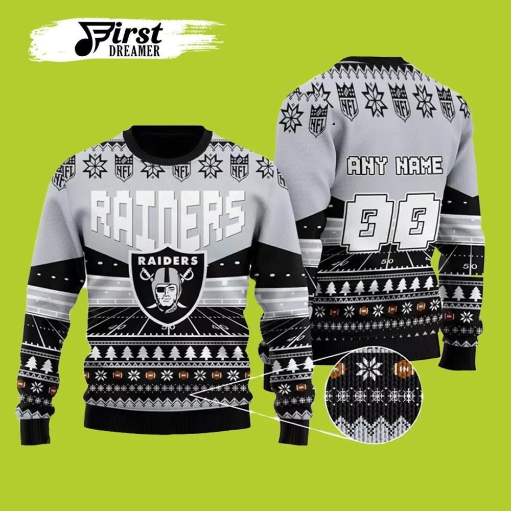 Nfl Las Vegas Raiders Playing Field Las Vegas Raiders Christmas 3d ugly sweatshirt