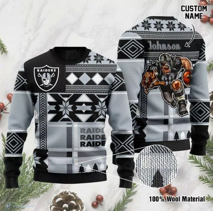 Nfl Las Vegas Raiders Playing Field Las Vegas Raiders Christmas 3d ugly sweatshirt
