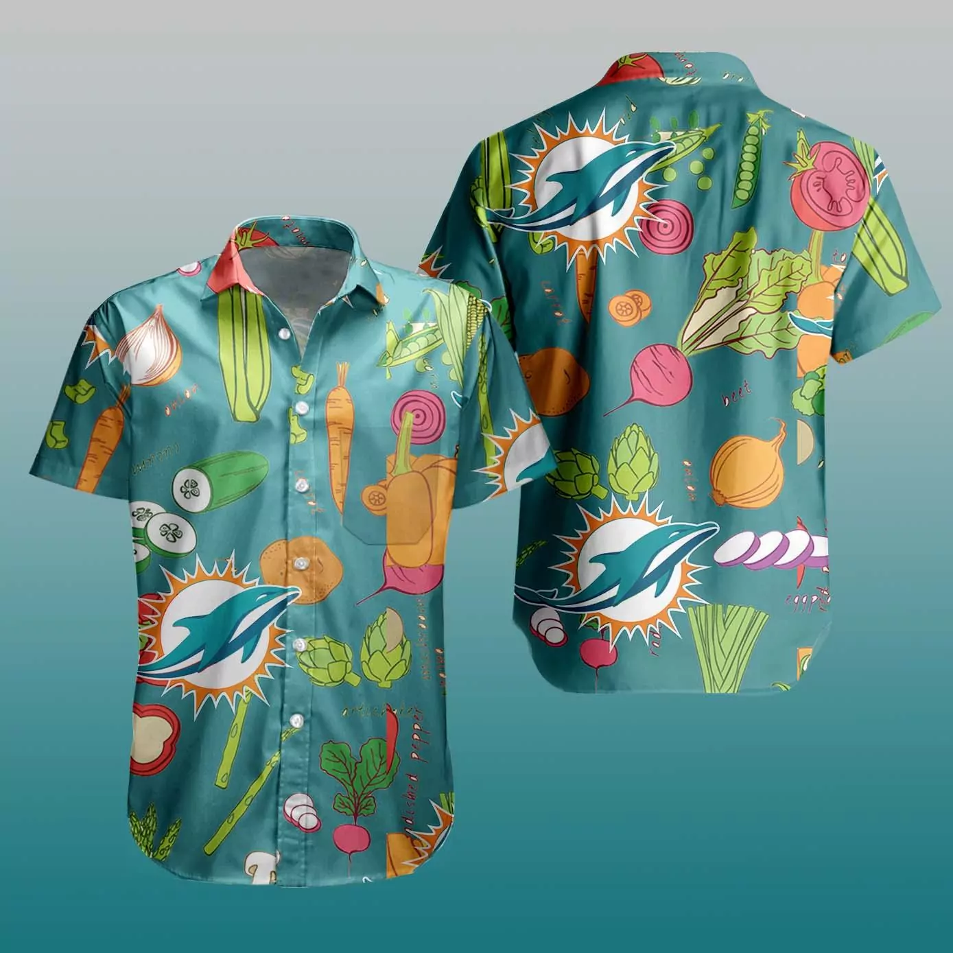 nfl Miami Dolphins hawaiian tropical vegetables for fans 3d hawaiian Shirt
