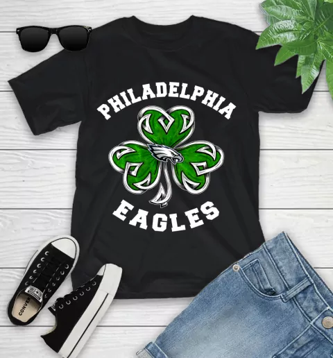 NFL Philadelphia Eagles Three Leaf Clover St Patrick's Day Football Sports Youth