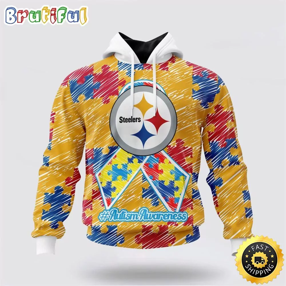 NFL Pittsburgh Steelers Puzzle Autism Awareness Unisex 3d