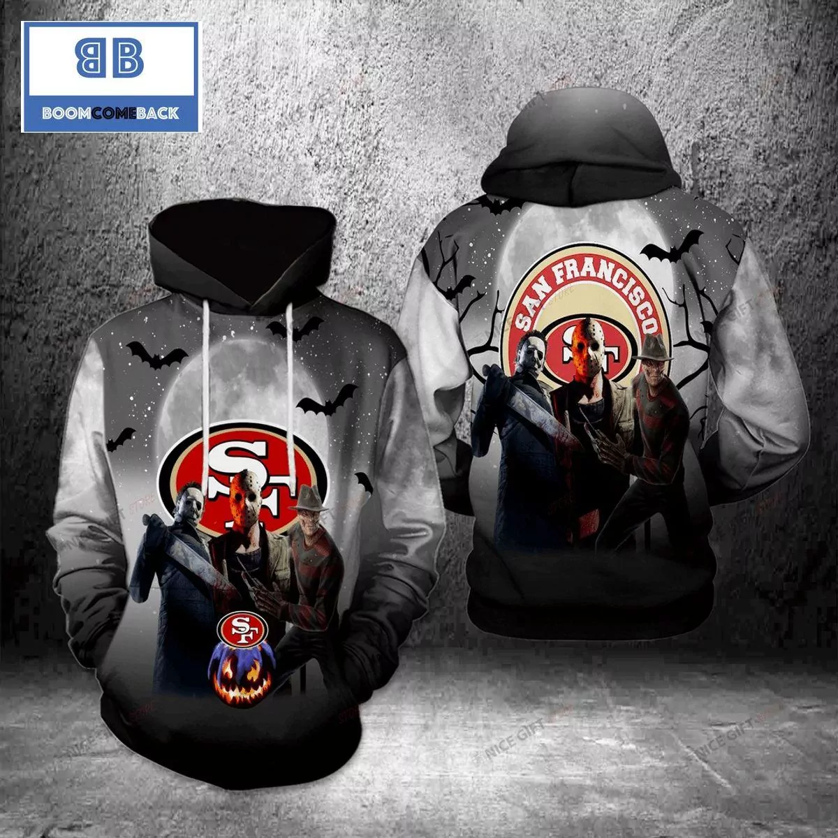 NFL San Francisco 49ers Horror Halloween 2023 for fan 3d