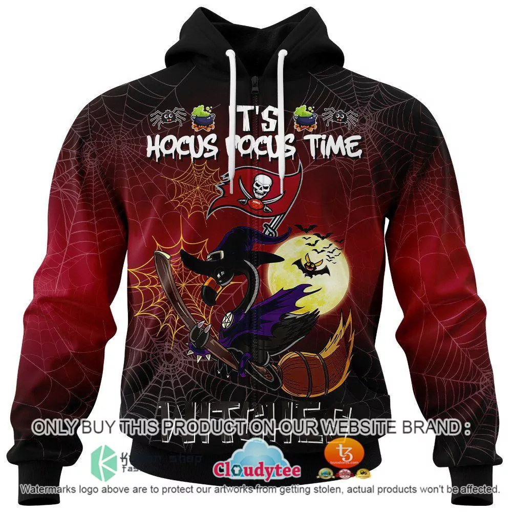 NFL Tampa Bay Buccaneerss Halloween Pumpkin Flamingo Itâ€™s Hocus Pocus Time Witches 3d