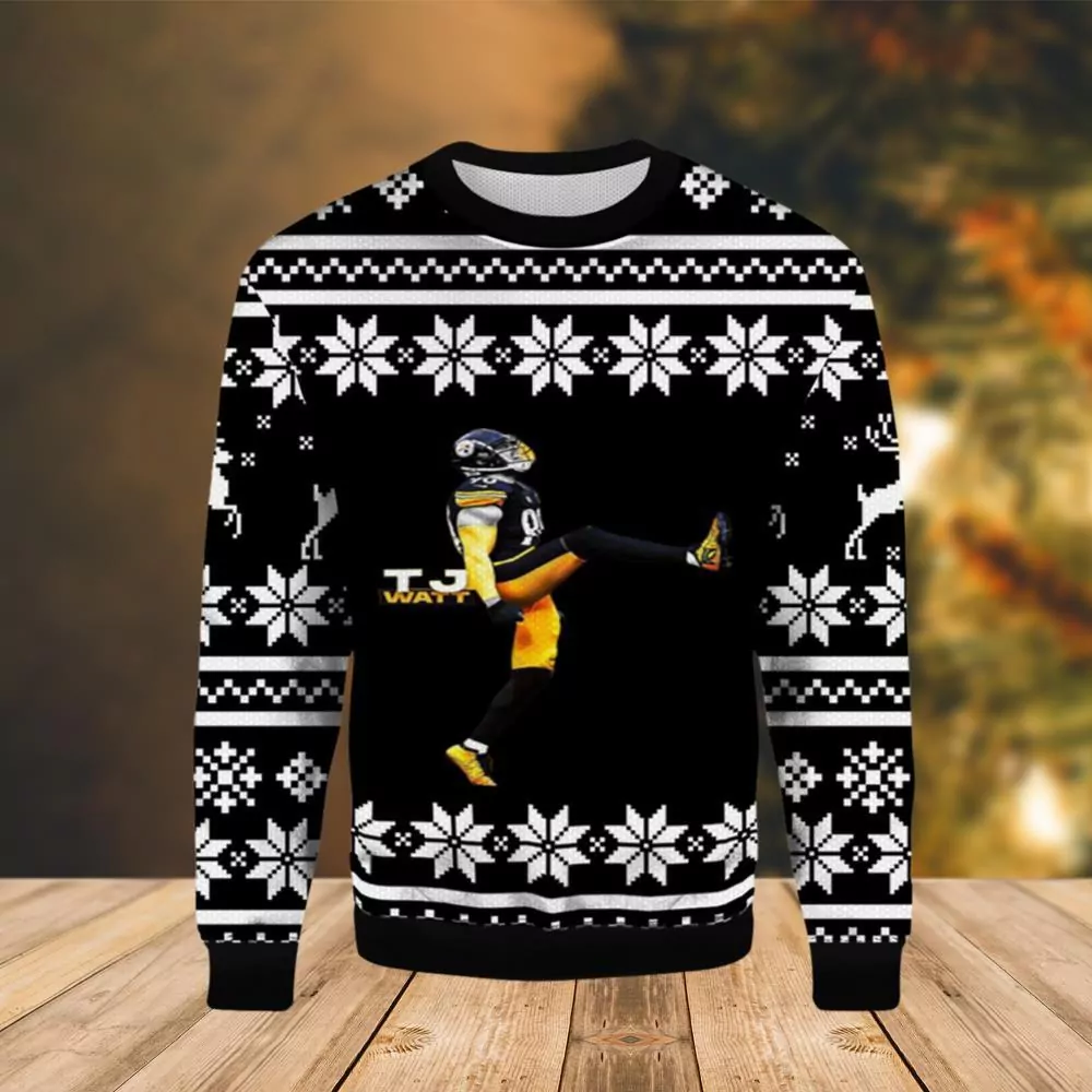 Nfl Tj Watt Pittsburgh Steelers Christmas Awesome 3d ugly sweatshirt