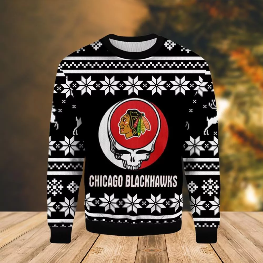 Nhl Chicago Blackhawks Christmas 3d ugly sweatshirt