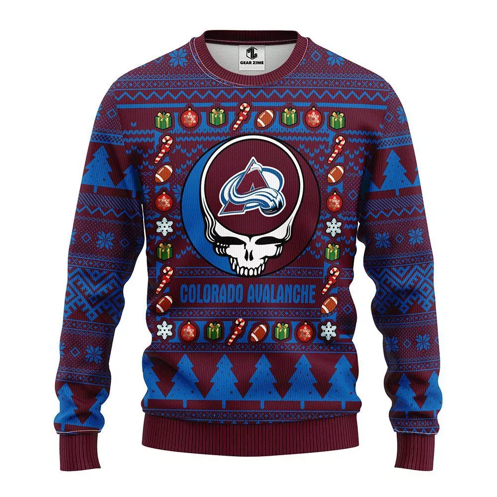 Nhl Colorado Avalanche Est 1972 Christmas Limited 3d ugly sweatshirt