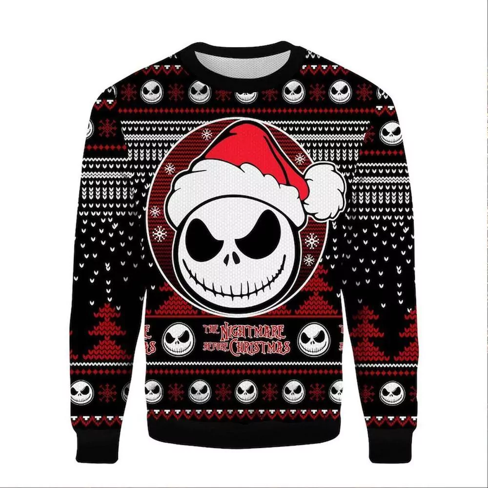 Nightmare Before Christmas 3d ugly sweatshirt
