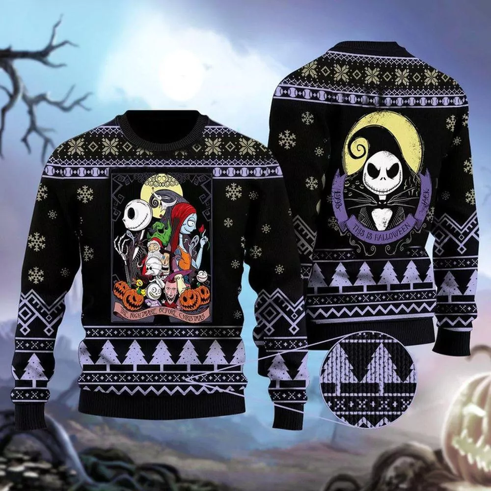 Nightmare Before Christmas 3d ugly sweatshirt