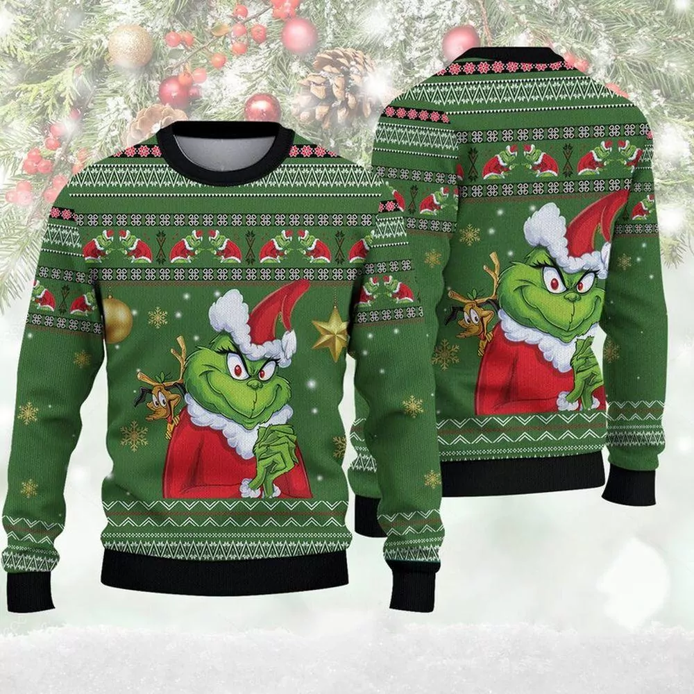 Nurse The Grinch Hand Christmas 3d ugly sweatshirt