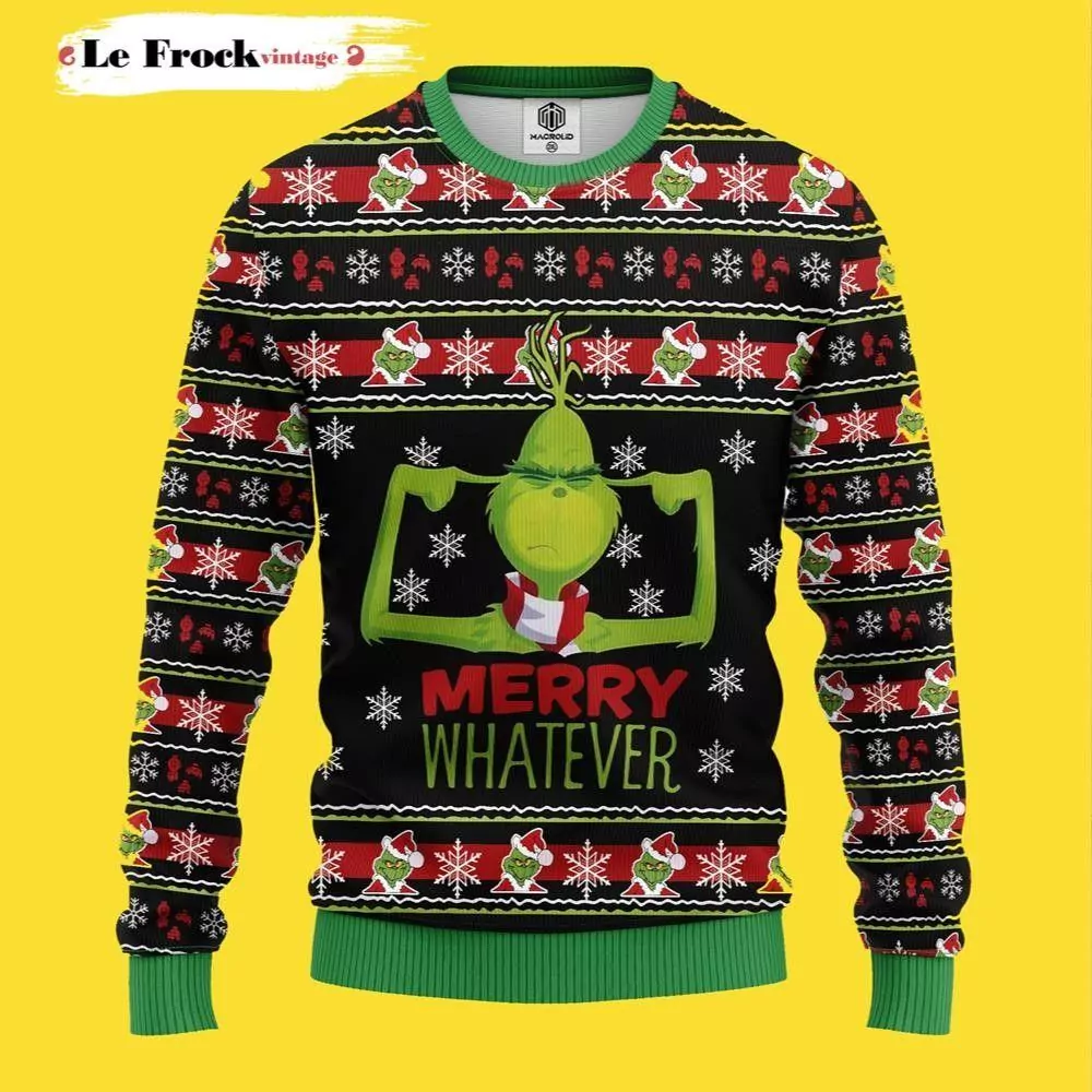 Nurse The Grinch Hand Christmas 3d ugly sweatshirt