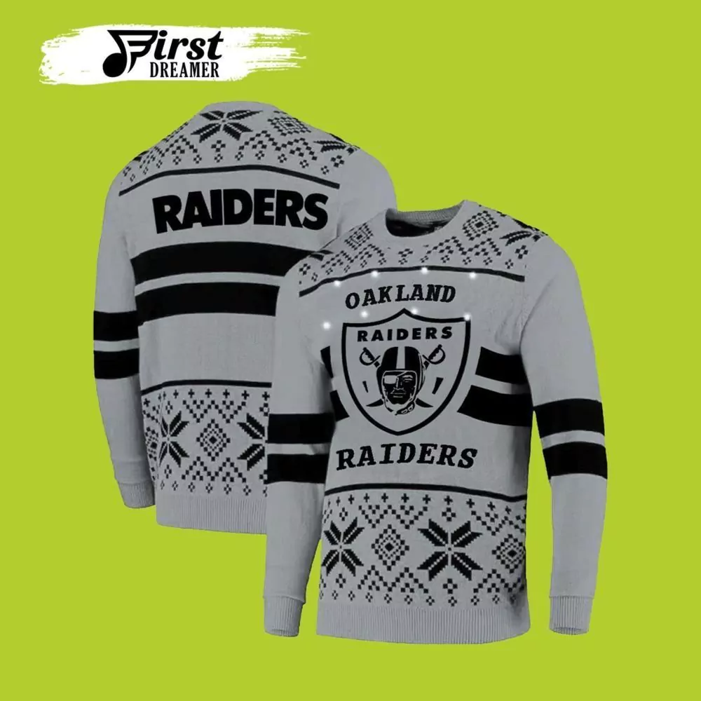 Oakland Las Vegas Raiders Christmas 3d ugly sweatshirt