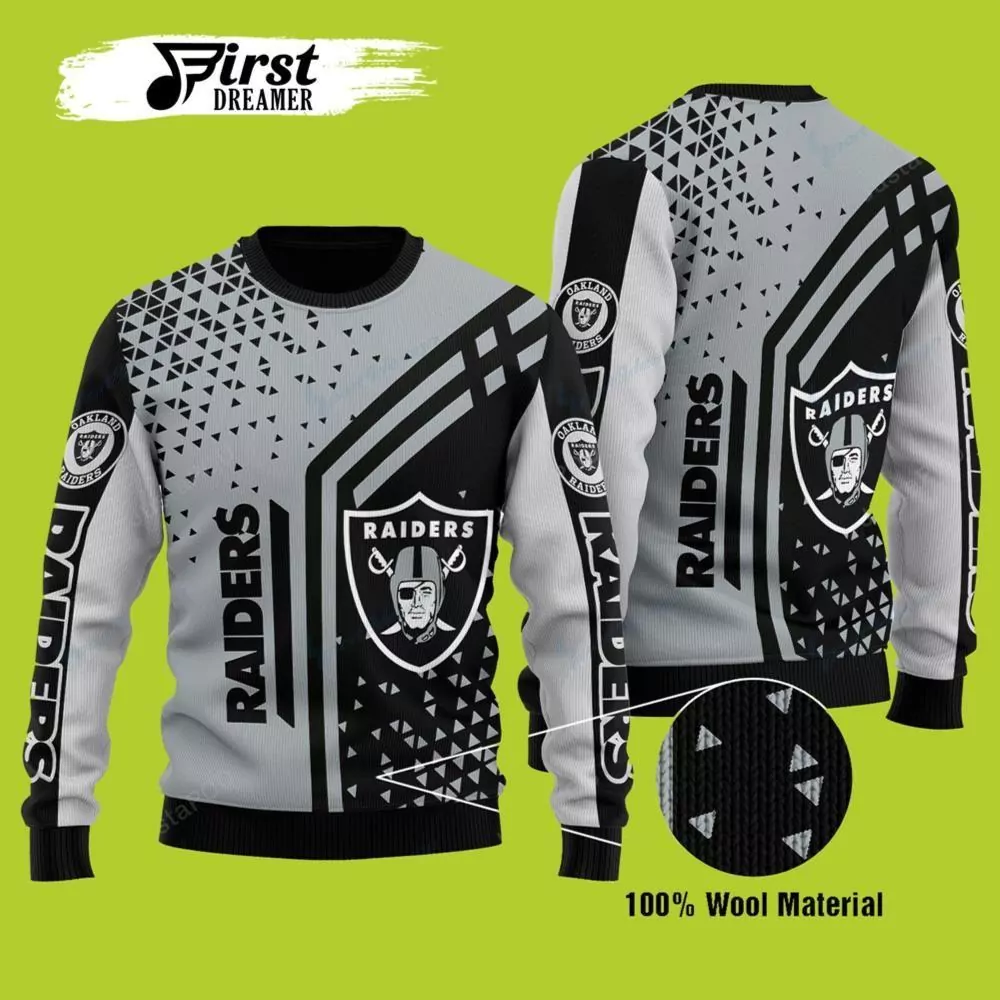 Oakland Las Vegas Raiders Christmas 3d ugly sweatshirt