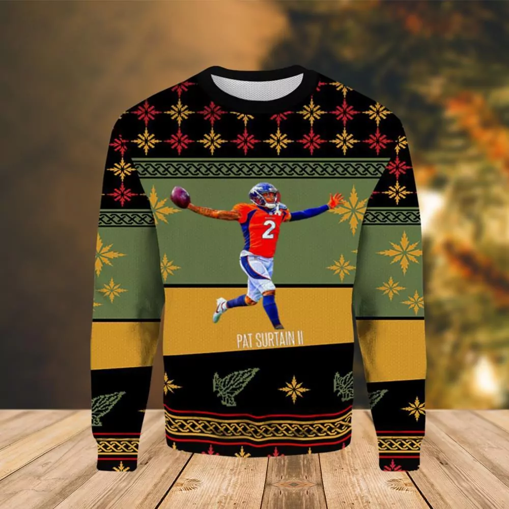 Pat Surtain Ii Denver Broncos Christmas 3d ugly sweatshirt