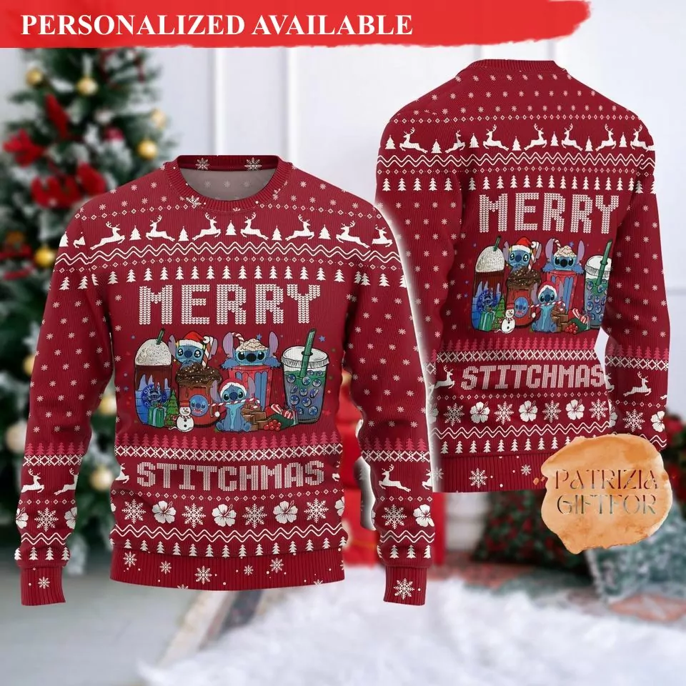 Personalized Christmas Gift Stitch Christmas Stitch Disney Christmas 3d ugly sweatshirt