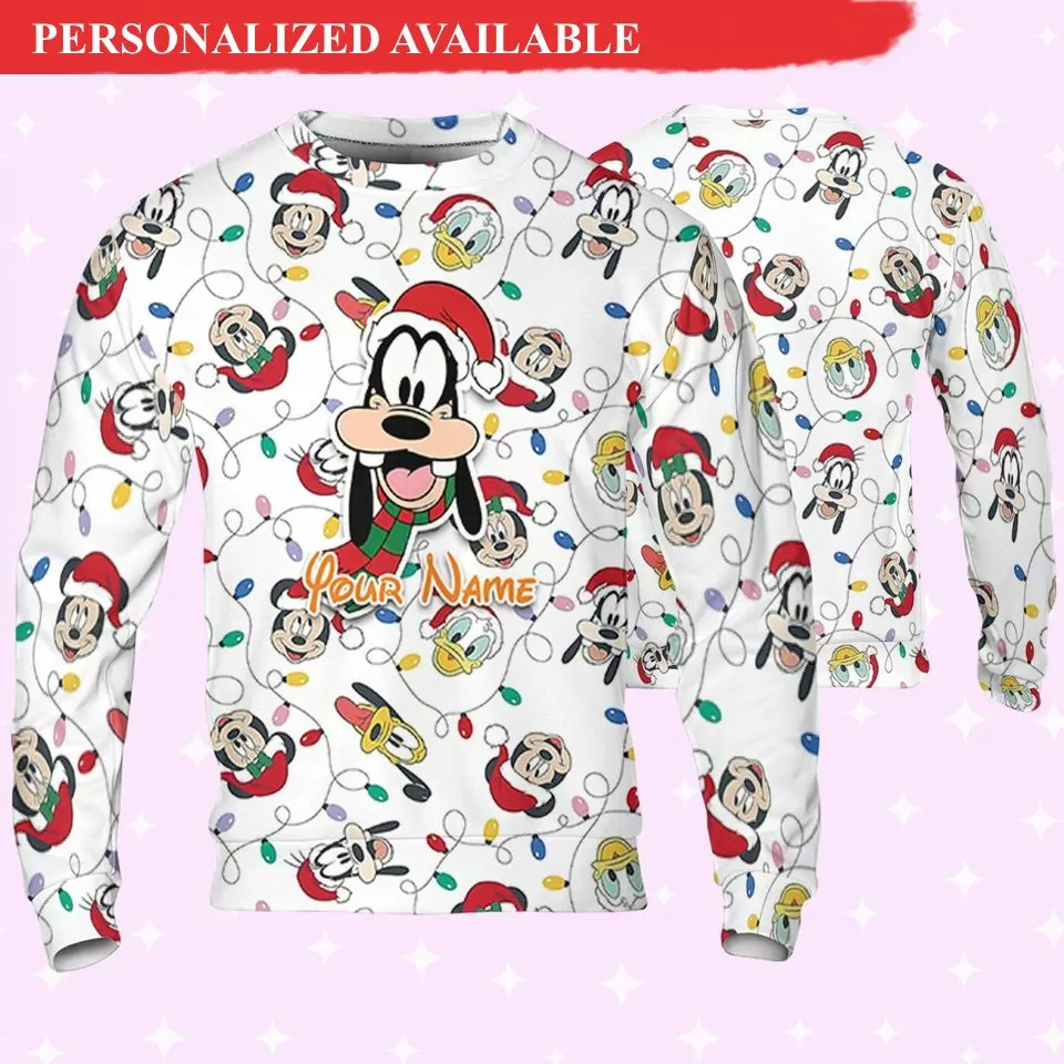 Personalized Disney Goofy Christmas 3d ugly sweatshirt
