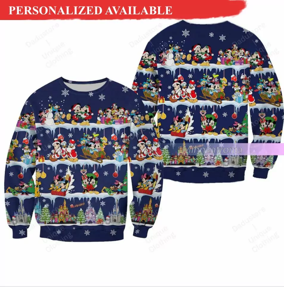 Personalized Disney Goofy Dog Christmas Christmas 3d ugly sweatshirt