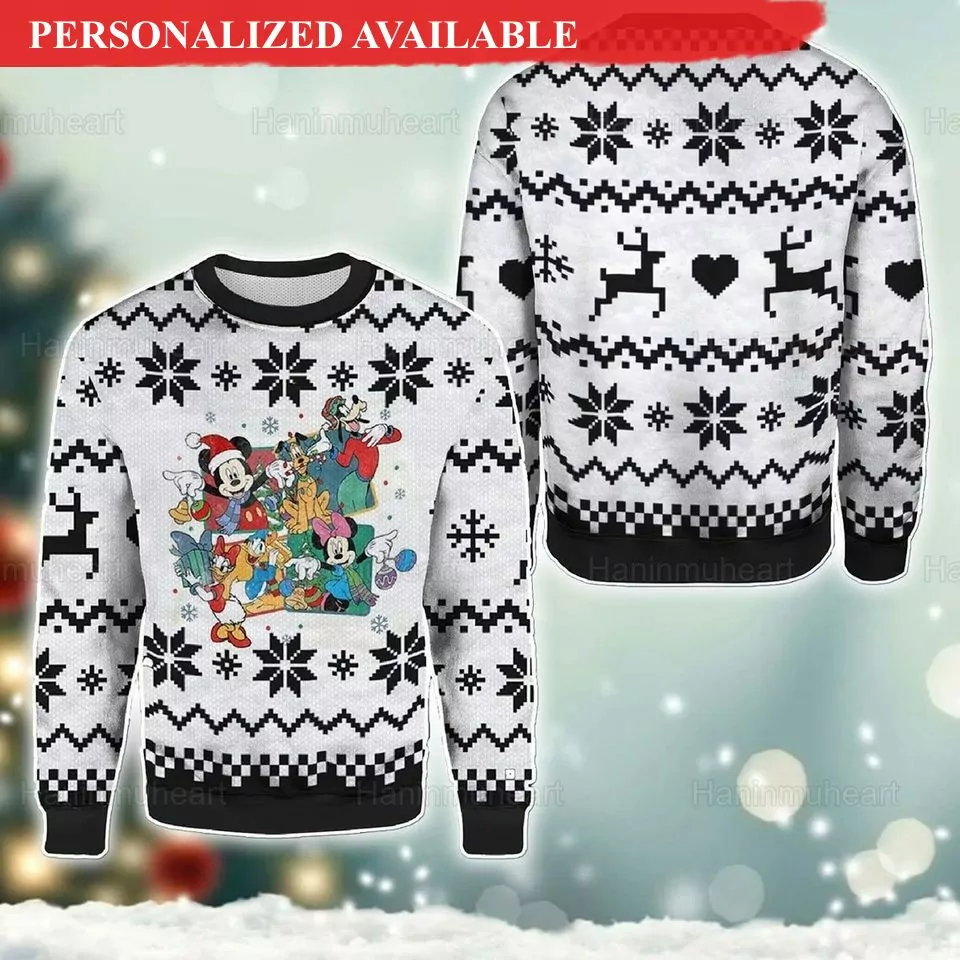 Personalized Disney Mickey Christmas 3d ugly sweatshirt