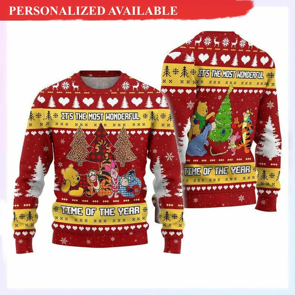 Personalized Disney Princess Christmas 3d ugly sweatshirt