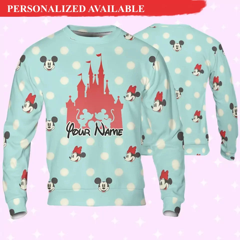 Personalized Disney Stitch Christmas 3d ugly sweatshirt