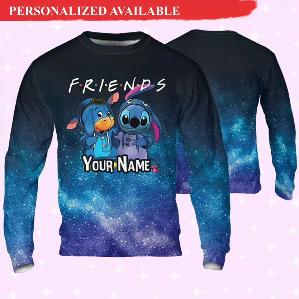 Personalized Disney Stitch Christmas 3d ugly sweatshirt