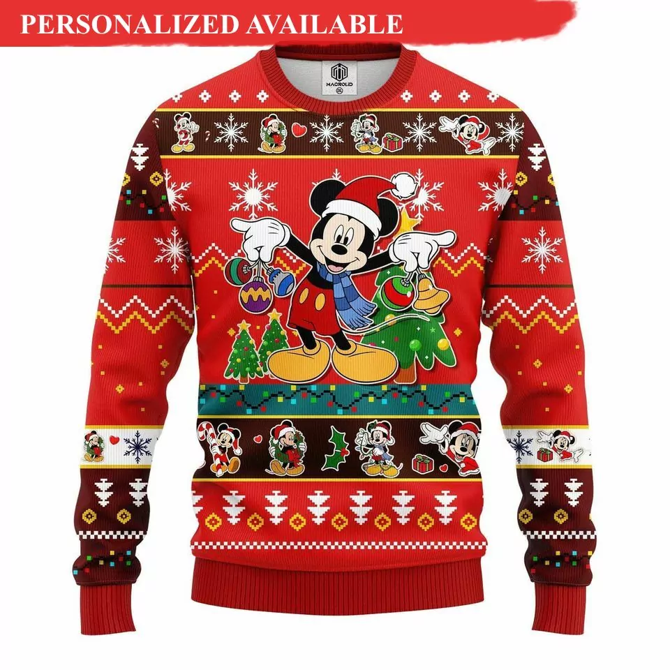 Personalized Disney Stitch Christmas 3d ugly sweatshirt