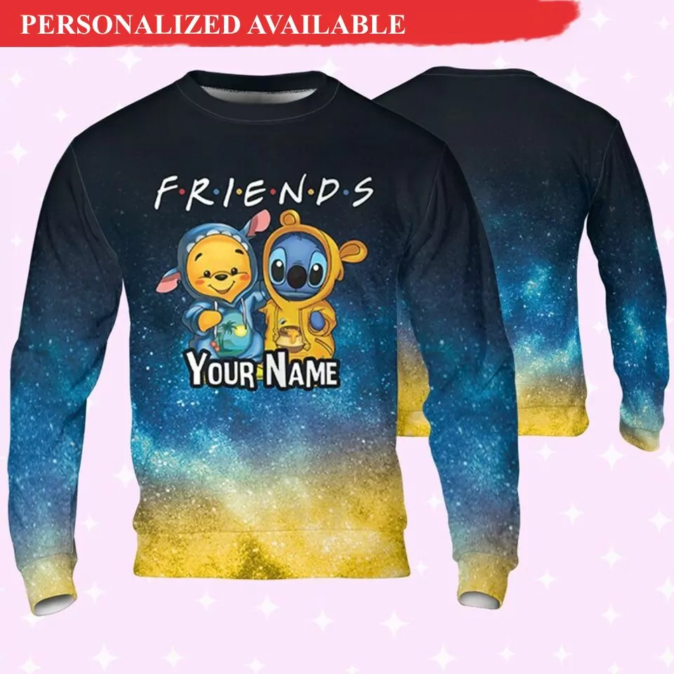 Personalized Disney Stitch Christmas 3d ugly sweatshirt