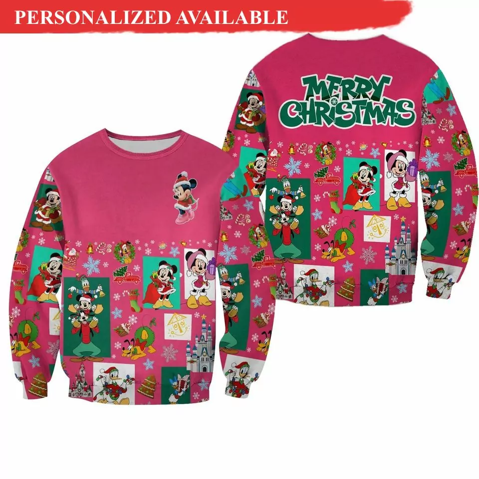 Personalized Donald Duck Disney Christmas 3d ugly sweatshirt