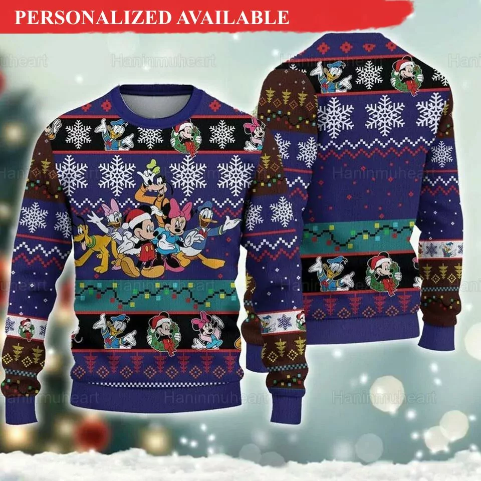 Personalized Donald Duck Disney Christmas 3d ugly sweatshirt