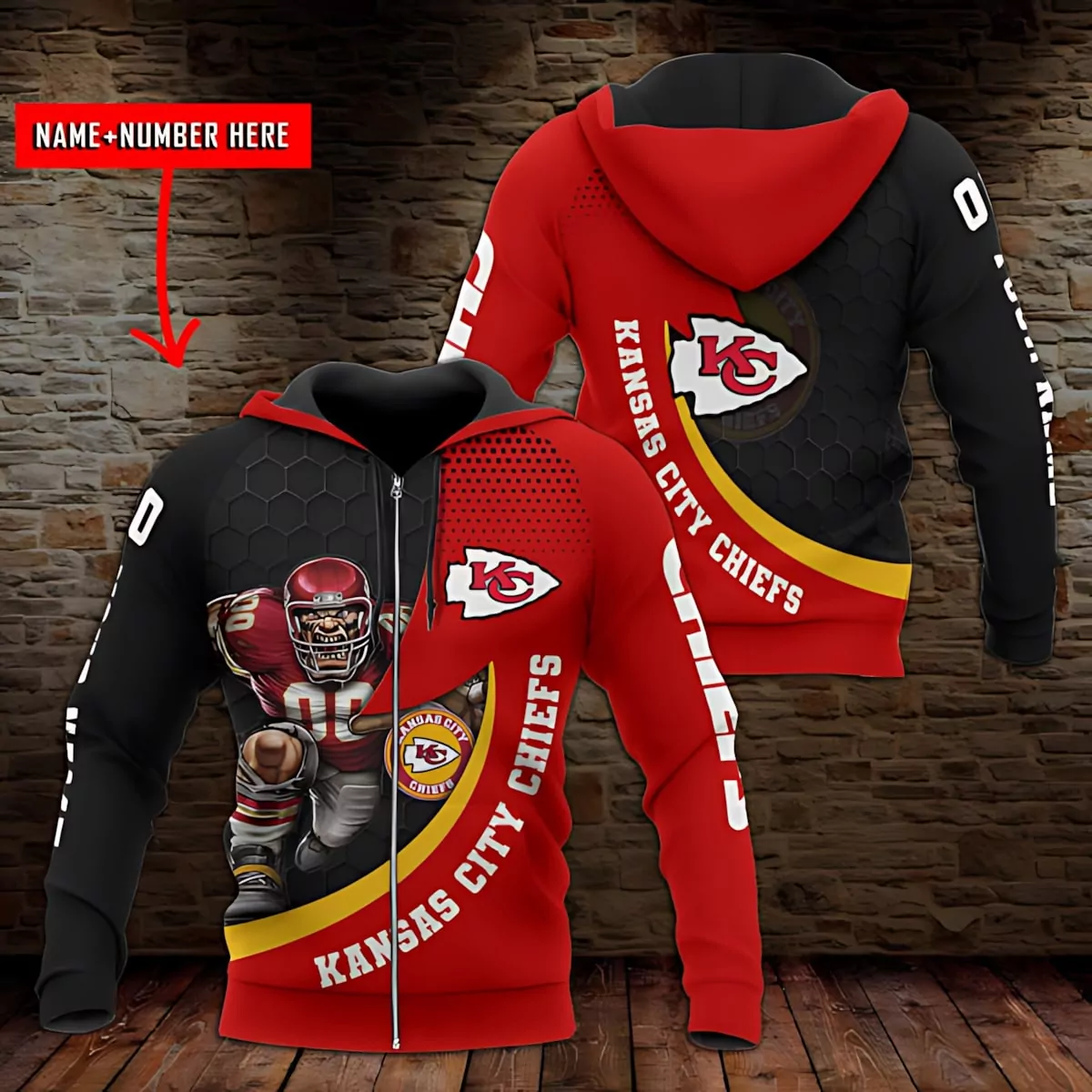 Personalized Kansas City Chiefs Camouflage Charge 3d