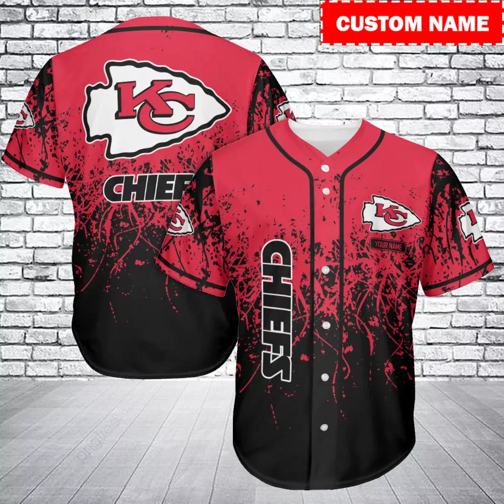 Personalized Kansas City Chiefs Fierce Fan Baseball 3d Baseball Shirt