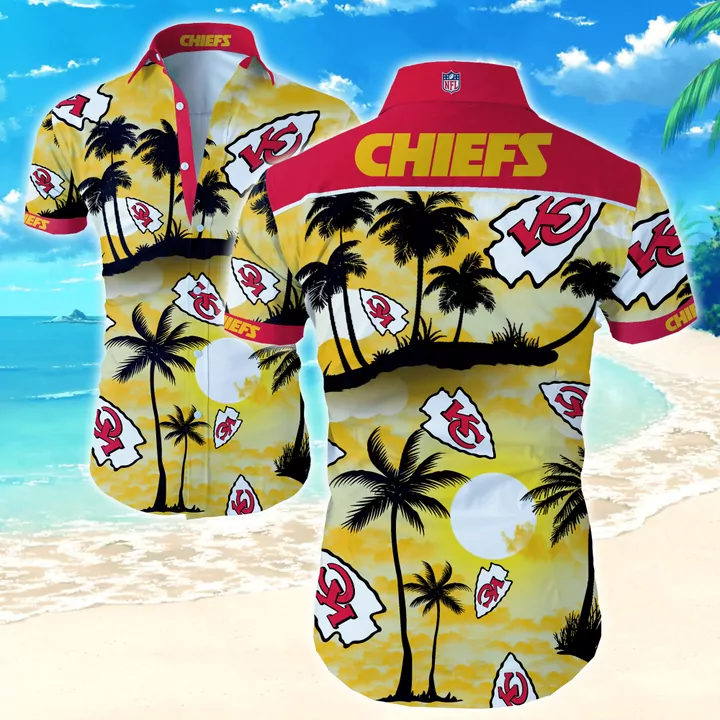 Personalized Kansas City Chiefs Team Up Hawaiian 3d hawaiian Shirt