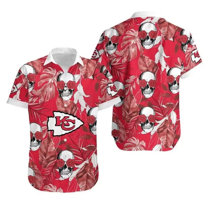 Personalized Kansas City Chiefs Team Up Hawaiian 3d hawaiian Shirt
