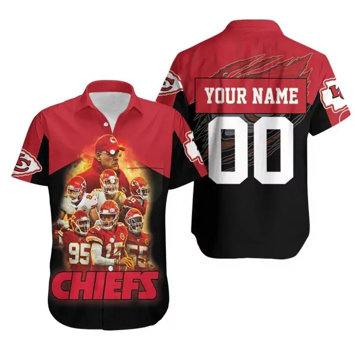 Personalized Kansas City Chiefs Team Up Hawaiian 3d hawaiian Shirt