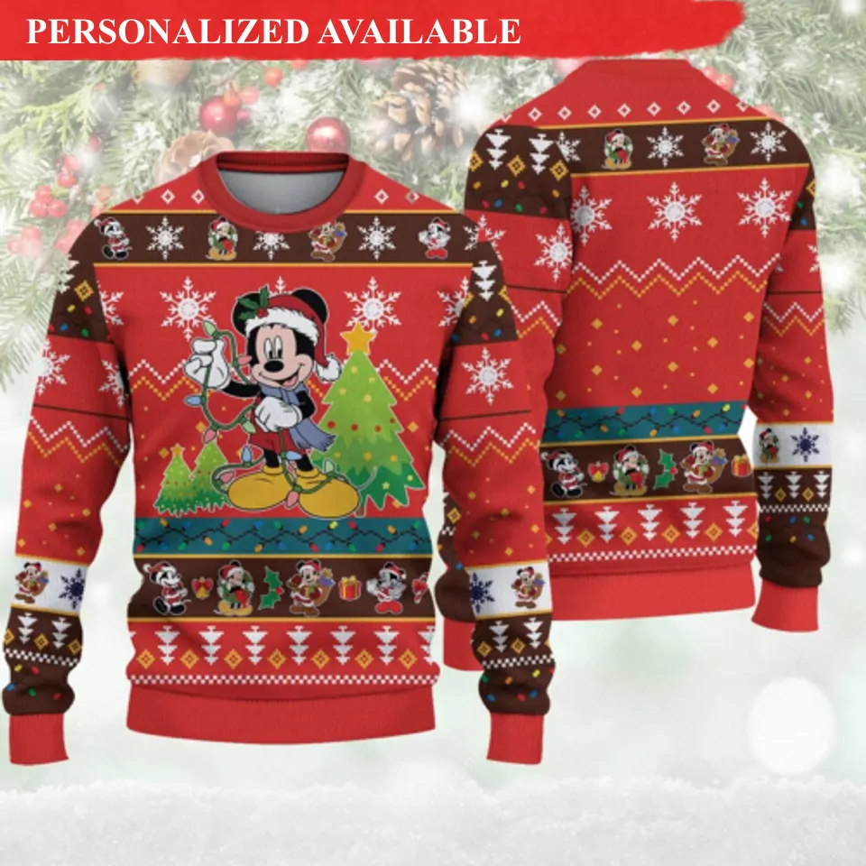 Personalized Mickey And Friends Disney Christmas 3d ugly sweatshirt
