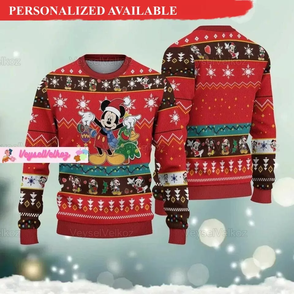 Personalized Mickey And Friends Disney Christmas 3d ugly sweatshirt