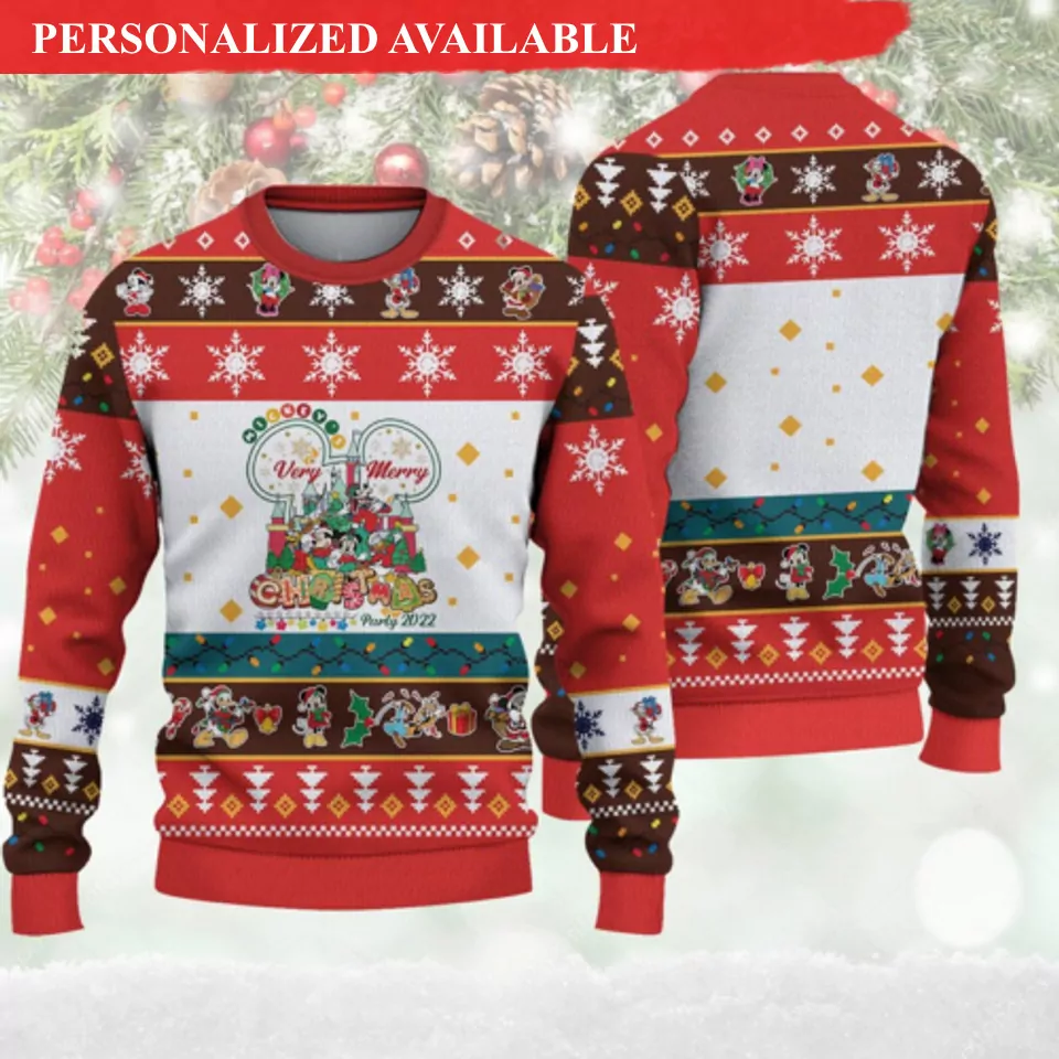 Personalized Mickey And Friends Disney Christmas 3d ugly sweatshirt