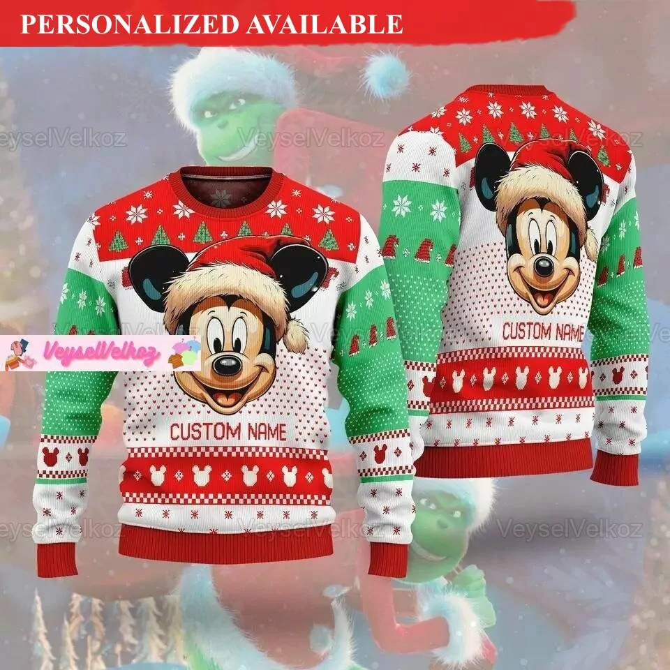 Personalized Mickey And Friends Disney Christmas 3d ugly sweatshirt