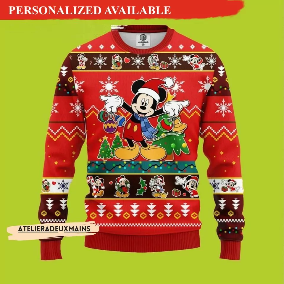 Personalized Mickey And Friends Disney Christmas 3d ugly sweatshirt