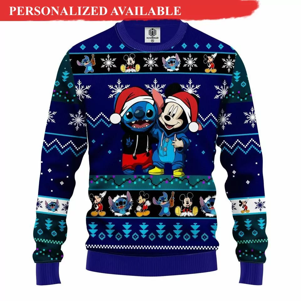 Personalized Mickey And Friends Disney Christmas 3d ugly sweatshirt