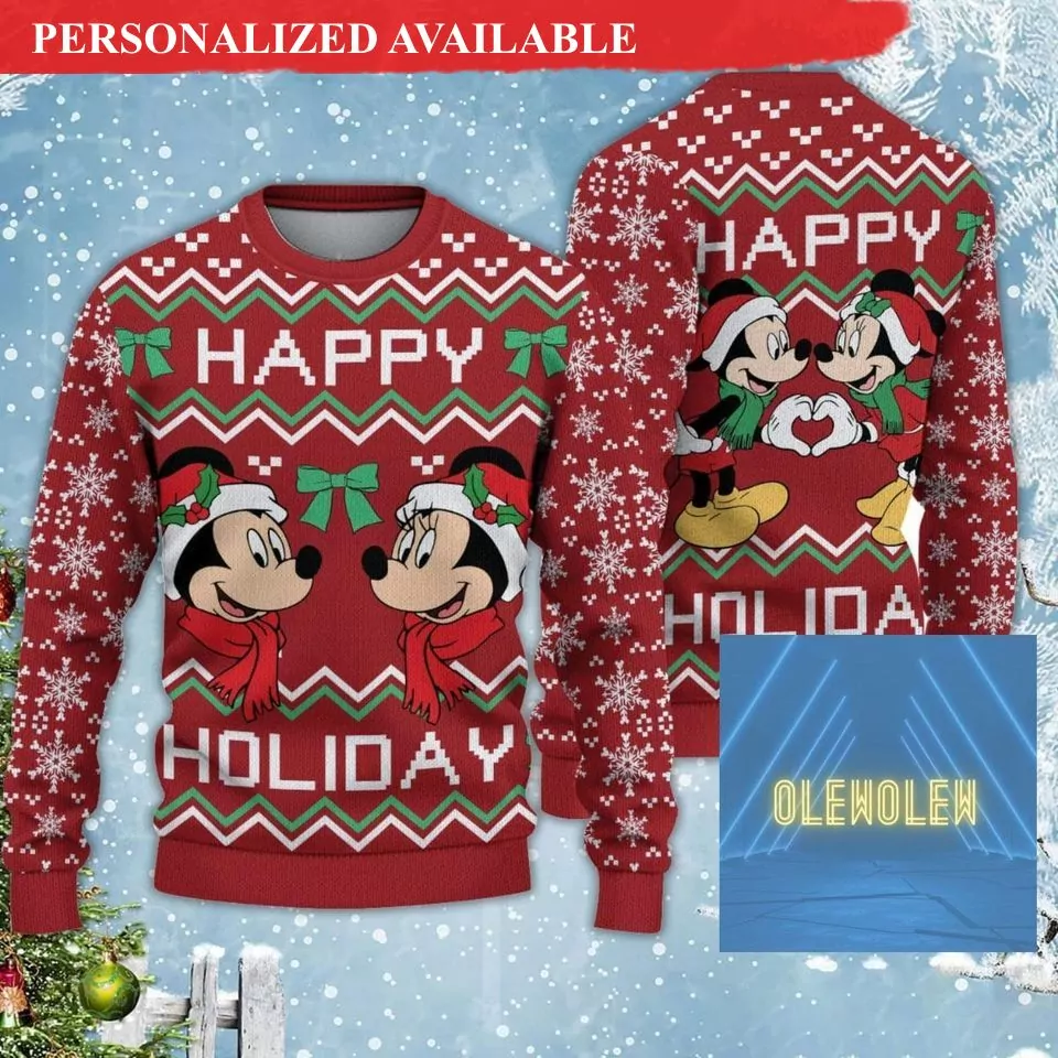 Personalized Mickey Disney Christmas Mickey Merry Christmas Xmas Christmas Gifts Christmas 3d ugly sweatshirt